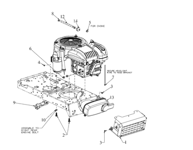 Engine Accessories Diagram and Parts List for 547-42 (13A8775S345)(2020) Yard Machines Lawn Tractor
